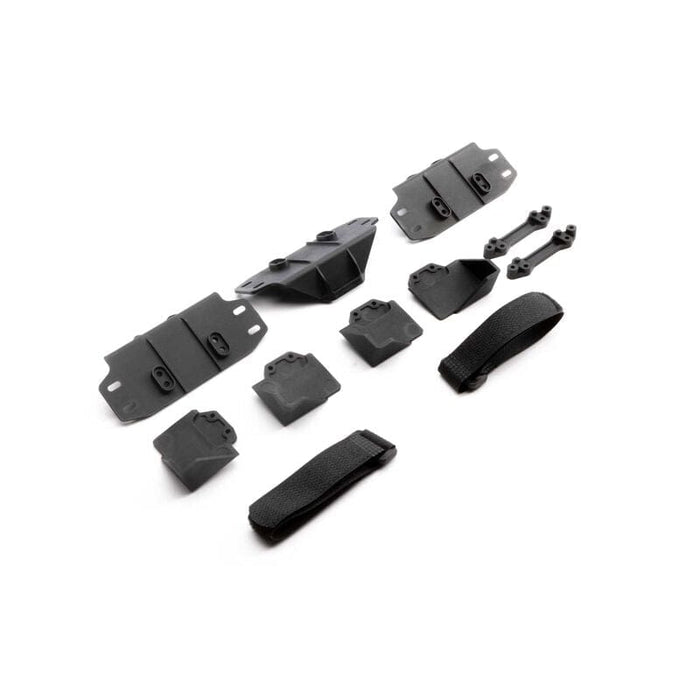 AXI251007	SCX6: Battery Trays & Straps Set