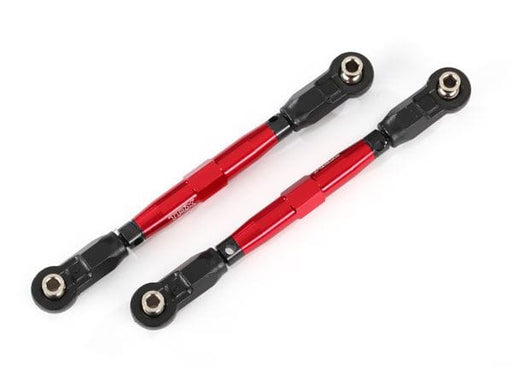 TRA8948R Traxxas Toe links, front (TUBES red-anodized, 7075-T6 aluminum, stronger than titanium) (88mm) (2)/ rod ends, rear (4)/ rod ends, front (4)/ aluminum wrench (1)