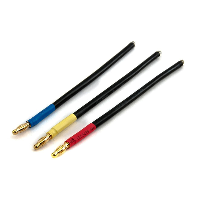 DYNC0137 BL Motor Wire Set, 4mm Bullet Conn,Male,Bl/Yel/Org