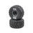 ECX43015  Rt/Lft Tire, Prmnt, Gray Whl (2): 1:10 2WD Axe MT