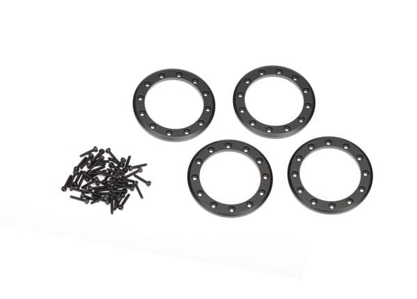 TRA8169T Traxxas Beadlock rings, Black (1.9') (aluminum) (4)/ 2x10 CS (48)