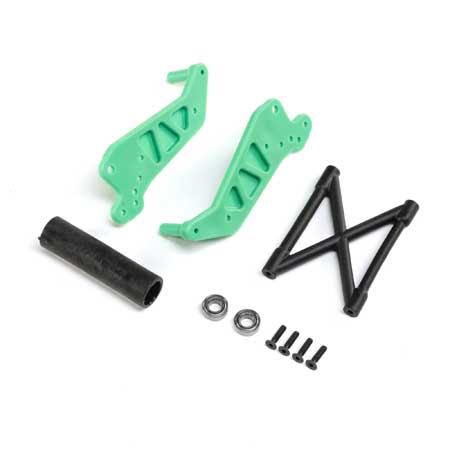 LOS241029 Wheelie Bar Set, Green: LMT