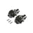 LOS242022 Aluminum Diff Case Black: LST 3XL-E