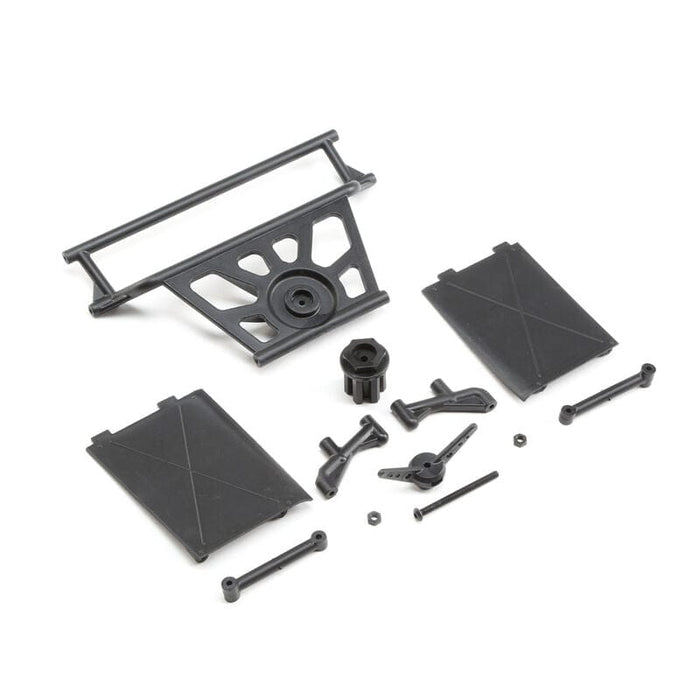 LOS251078 Cage Rear/Tower Supports/Mud Guards: Super Rock Rey