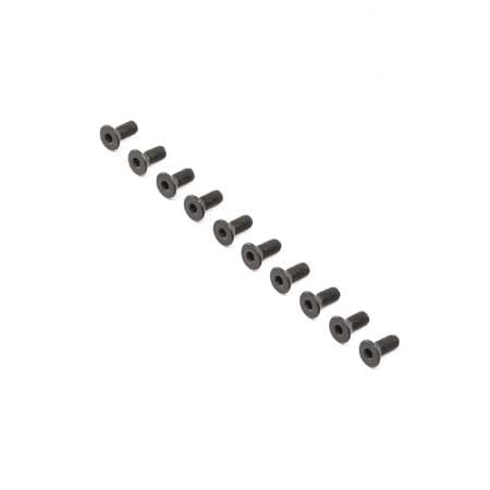 LOS255016 Flat Head Screws, Stl, BO, M4 x 10mm (10)