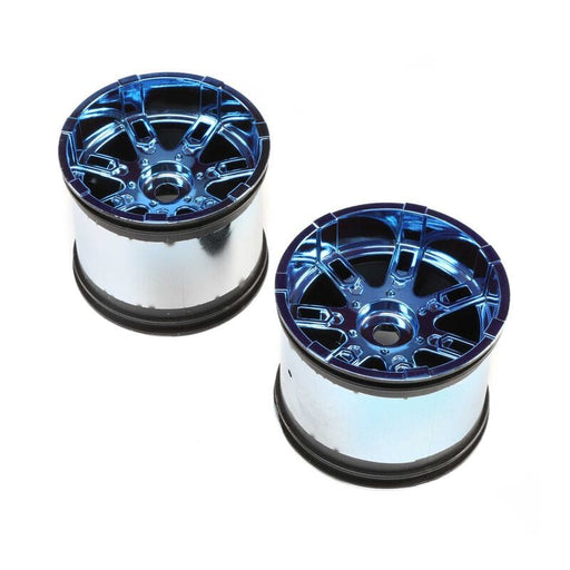 LOS44001 Wheel 17mm Blue Chrome (2): LST 3XL-E