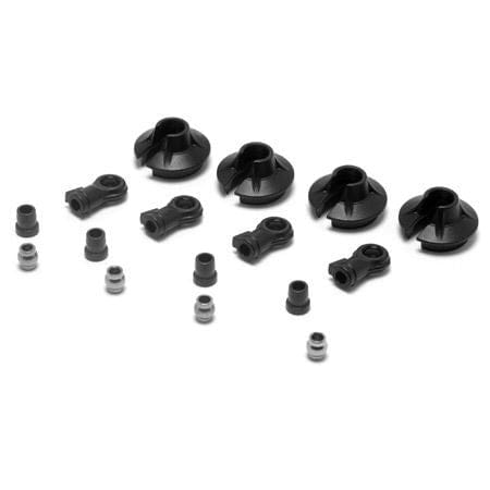 LOSA5435 15mm Shock Ends, Cups, Bushing: 8B 2.0