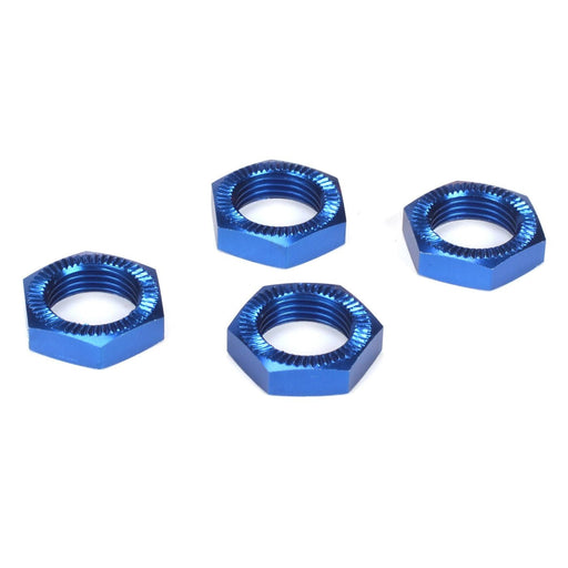 LOSB3227 Wheel Nuts, Blue Anodized (4): 5IVE-T, MINI WRC