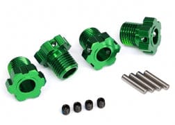 TRA8654G Wheel hubs, splined, 17mm (green-anodized)