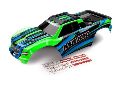 TRA8911G Traxxas Body, Maxx, green (painted)/ decal sheet