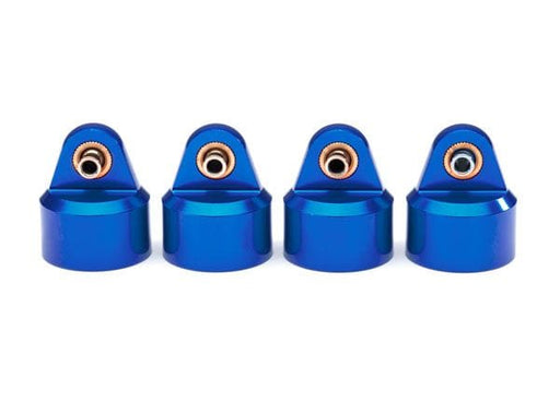 TRA8964X Traxxas Shock caps, aluminum (blue-anodized), GT-Maxx shocks (4)