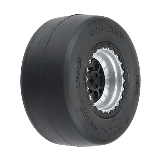 PRO1021810 1/16 Reaction Rr Tires MTD 7mm Blk/Sil:MiniDrag(2)