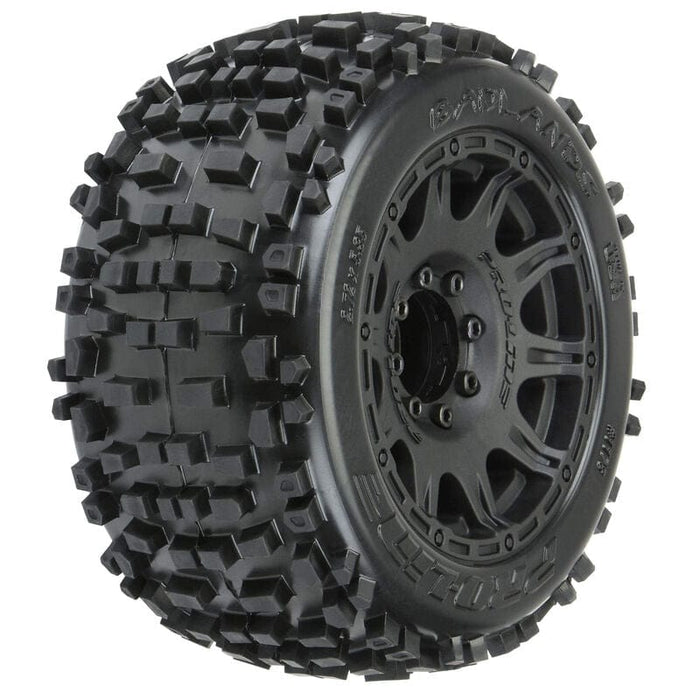 PRO117810 Badlands 3.8" All Terrain MT Tires, Raid Black Mounted 8x32 17mm Hex (2)