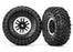 TRA8272X Traxxas Tires and wheels, assembled, glued (TRX-4 satin beadlock wheels, Canyon Trail 1.9 tires) (2)