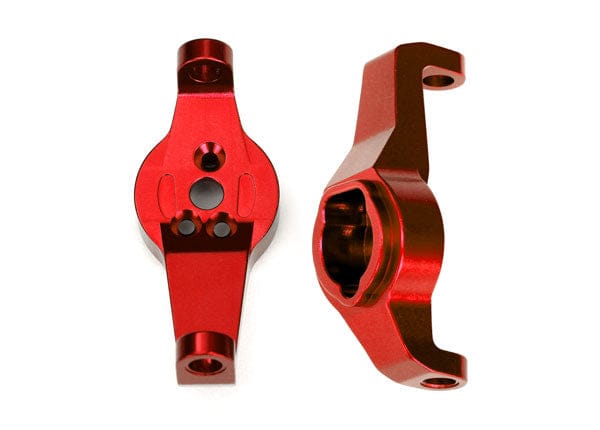 TRA8232R Traxxas Caster blocks, 6061-T6 aluminum (red-anodized), left and right