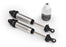 TRA8450 Traxxas Shocks, GTR, 134mm, silver aluminum (complete w/ spring pre-load spacers) (front, threaded) (2)