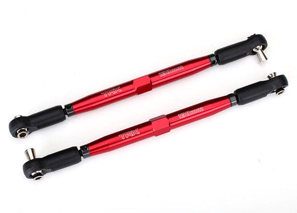 TRA7748R Traxxas Toe links, X-Maxx (TUBES red-anodized, 7075-T6 aluminum)