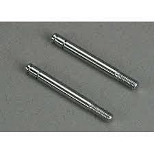 TRA4261  Shock shafts, steel, chrome finish (29mm) (front) (2)