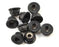 TRA8347 Nuts, 4mm flanged nylon locking, serrated (black) (10)