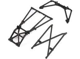 LOS241044 Rear Cage and Hoop Bars, Black: LMT