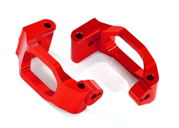 TRA8932R Traxxas Caster blocks (c-hubs), 6061-T6 aluminum (red-anodized), left & right/ 4x22mm pin (4)/ 3x6mm BCS (4)/ retainers (4)