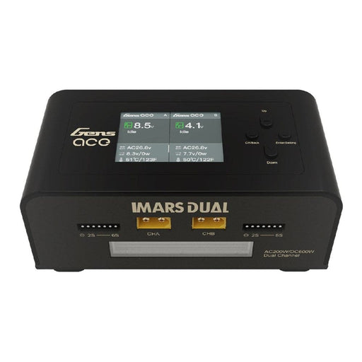 GEA200WDUAL-UB Gens Ace IMARS Dual Channel AC200W/DC600W Balance Charger -Black