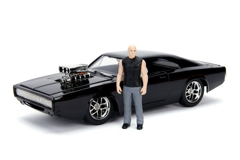 JAD30698 Jada 1/24 "Fast & Furious" Dom's Dodge Charger w/ figure - Build n' Collect