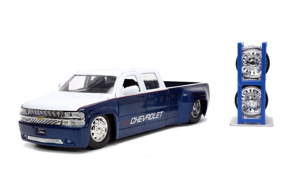 JAD33026 Jada 1/24 "Just Trucks" 1999 Chevy Silverado Dooley with Rack