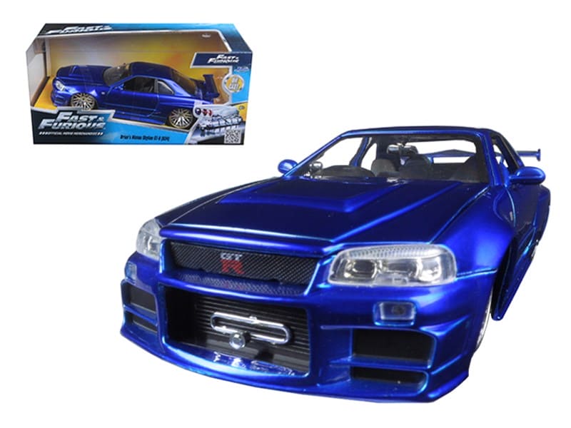 JAD97173 Jada 1/24 "Fast & Furious" Brian's 2002 Nissan Skyline R34 - Blue