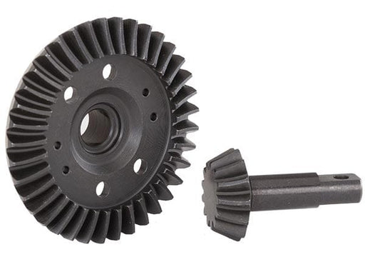 TRA5379R   Ring gear, differential/ pinion gear, differential (machined, spiral cut) (front)