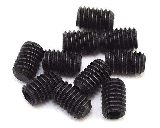 LOS255021	 Set Screws, Stl, BO, Flat Point, M4 x 6mm (10)