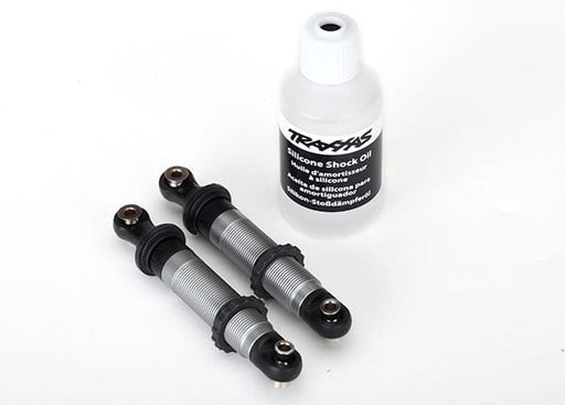 TRA8260 Traxxas Shocks, GTS, silver aluminum (assembled with spring retainers) (2)