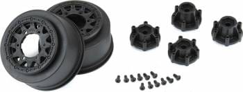 PRO278503 Pro-Line Raid 2.2"/3.0" Black 6x30 Removable Hex SC Wheels (2)