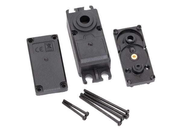 TRA2251 Servo case, plastic (top, middle, bottom)/ gaskets/ hardware (for 2250, 2255 servos)