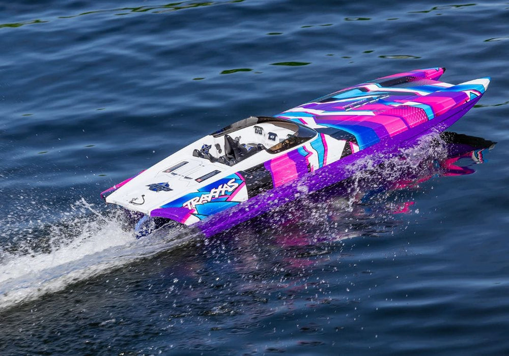 TRA57046-4 Traxxas DCB M41 Widebody 40" Catamaran Race Boat Purple ***BUY ONE GET ONE FREE
2872X BATTERY. You will need to use 2 batteries to run the boat. and a charger  part # Tra2970