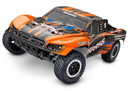 TRA58134-4ORANGE Traxxas Slash 1/10 Brushless BL-2s ESC 2WD Short Course Truck RTR - Orange **SOLD SEPARATELY AND REQUIRED QUCK CHARGER &LONG RUN TIME BATTERY ORDER PART # TRA2992**