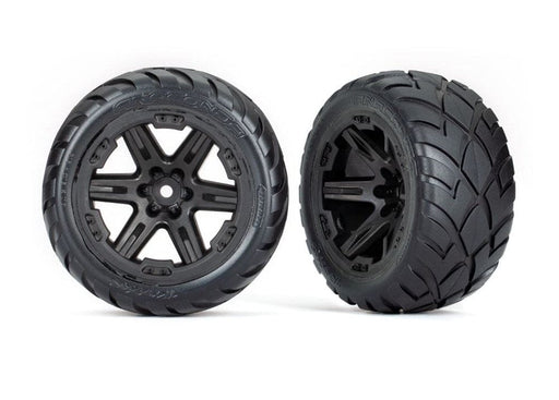 TRA6775 Traxxas Tires & wheels 2.8" RXT Blk Whls Anaconda Tires 2WD Frt