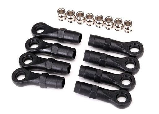 TRA8149 Traxxas Rod ends, extended (standard (4), angled (4))/ hollow ba