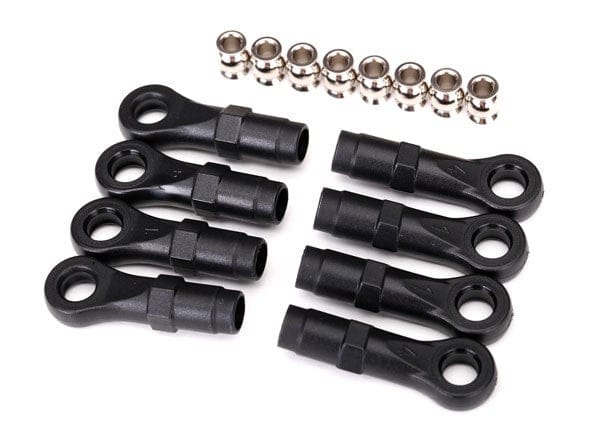 TRA8149 Traxxas Rod ends, extended (standard (4), angled (4))/ hollow ba