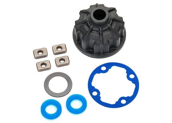 TRA8681  Carrier, differential (heavy duty)/ x-ring gaskets (2)/ ring gear gasket/ spacers (4)/ 12.2x18x0.5 PTW