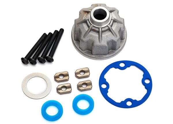 TRA8681X  Carrier, differential (aluminum)/ x-ring gaskets (2)/ ring gear gasket/ spacers (4)