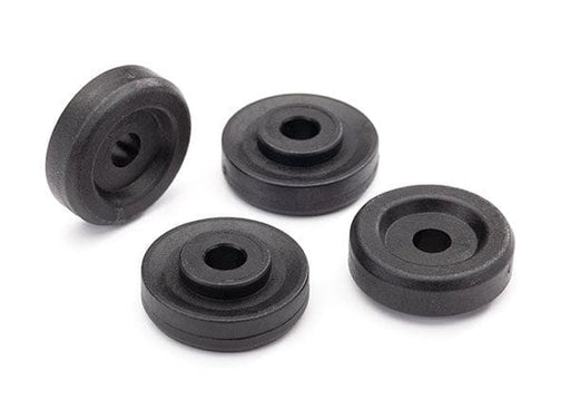 TRA8957 Traxxas Wheel washers, black (4)