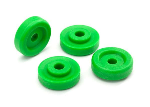 TRA8957G Traxxas Wheel washers, green (4)