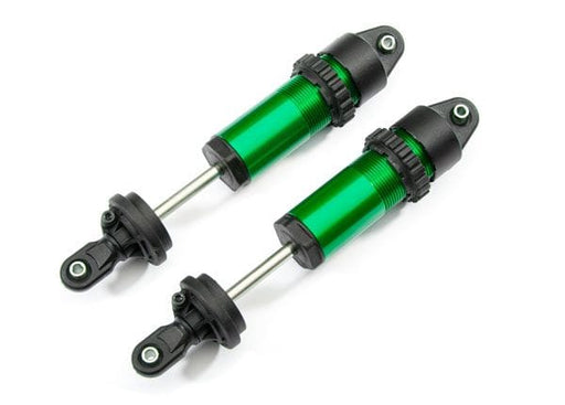 TRA8961G Traxxas Shocks, GT-Maxx, aluminum (green-anodized) (fully assembled w/o springs) (2)