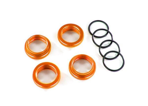 TRA8968A Traxxas Spring retainer (adjuster), orange-anodized aluminum, G