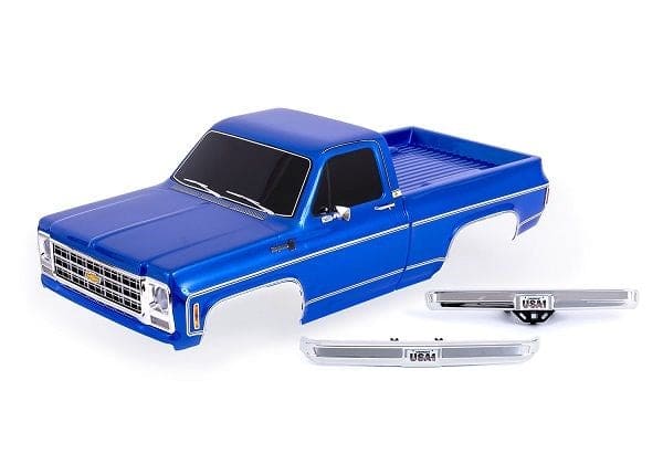 TRA9212-BLUE Traxxas Body Chevrolet K10 Truck (1979) Complete, Blue