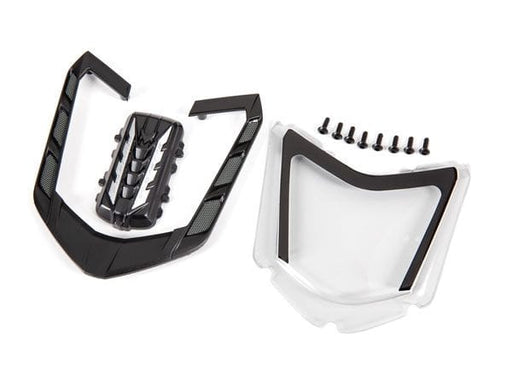 TRA9321 Traxxas Rear window/ rear window retainer/ engine cover