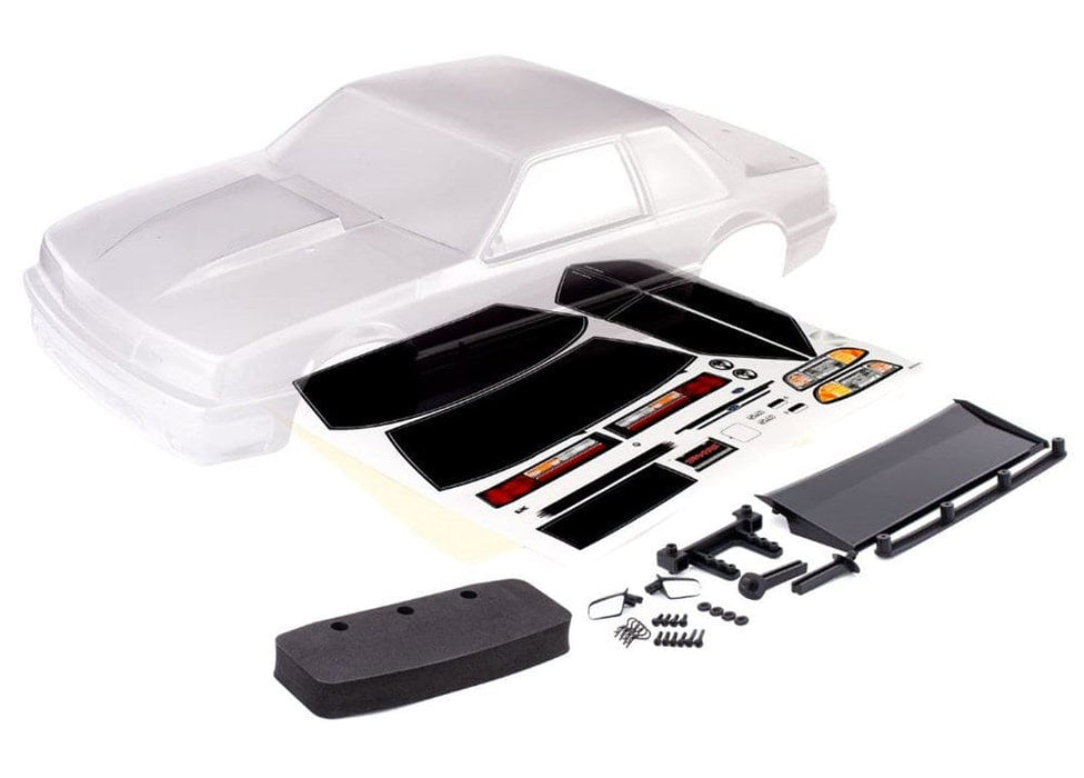 TRA9421 Traxxas Body, Ford Mustang, Fox Body, Clear