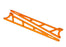 TRA9462A Traxxas Side plates, wheelie bar, orange (aluminum) (2)