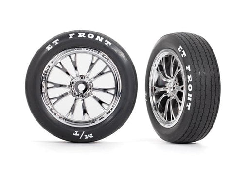 TRA9474R Traxxas Tires & wheels, assembled (chrome wheels) (Fr) (2)